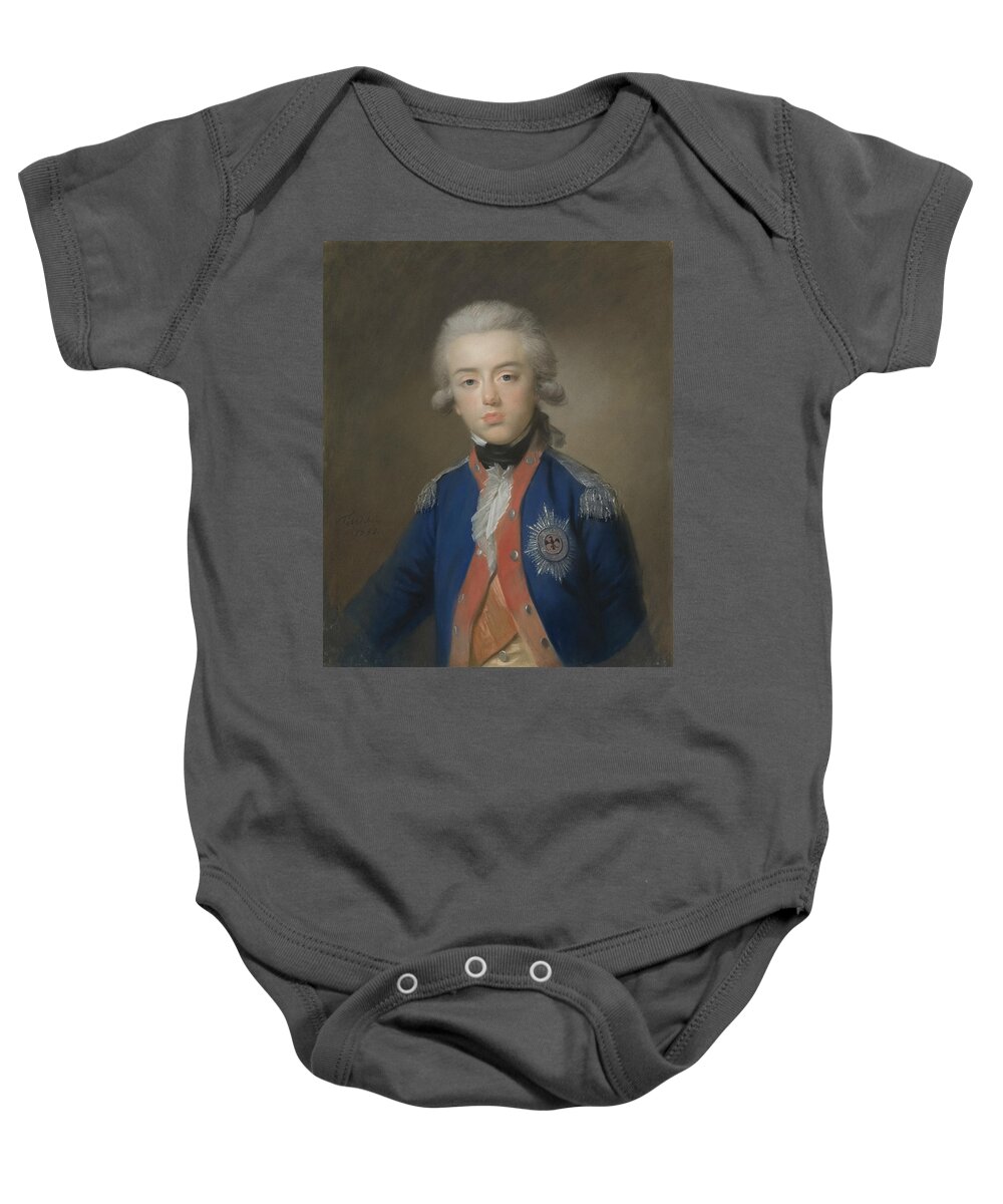 18th Century Art Baby Onesie featuring the pastel Willem George Frederik by Johann Friedrich August Tischbein