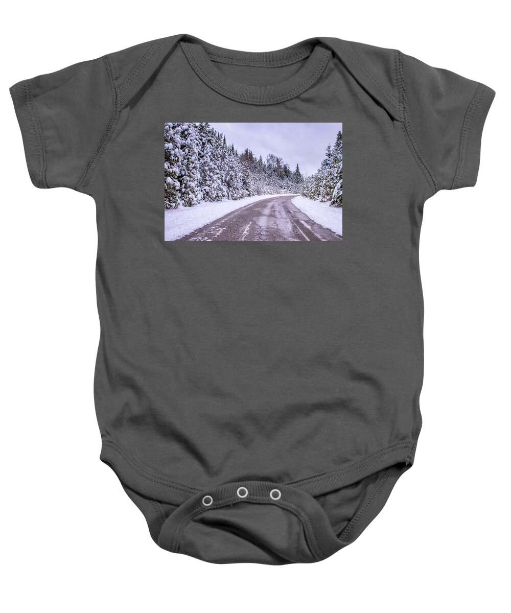 Snow Baby Onesie featuring the photograph Winter by Dana Foreman