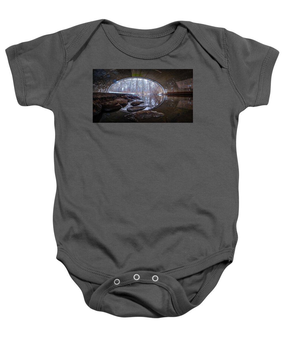 Winter Baby Onesie featuring the photograph Wintertime Tunnel Vision by John Randazzo