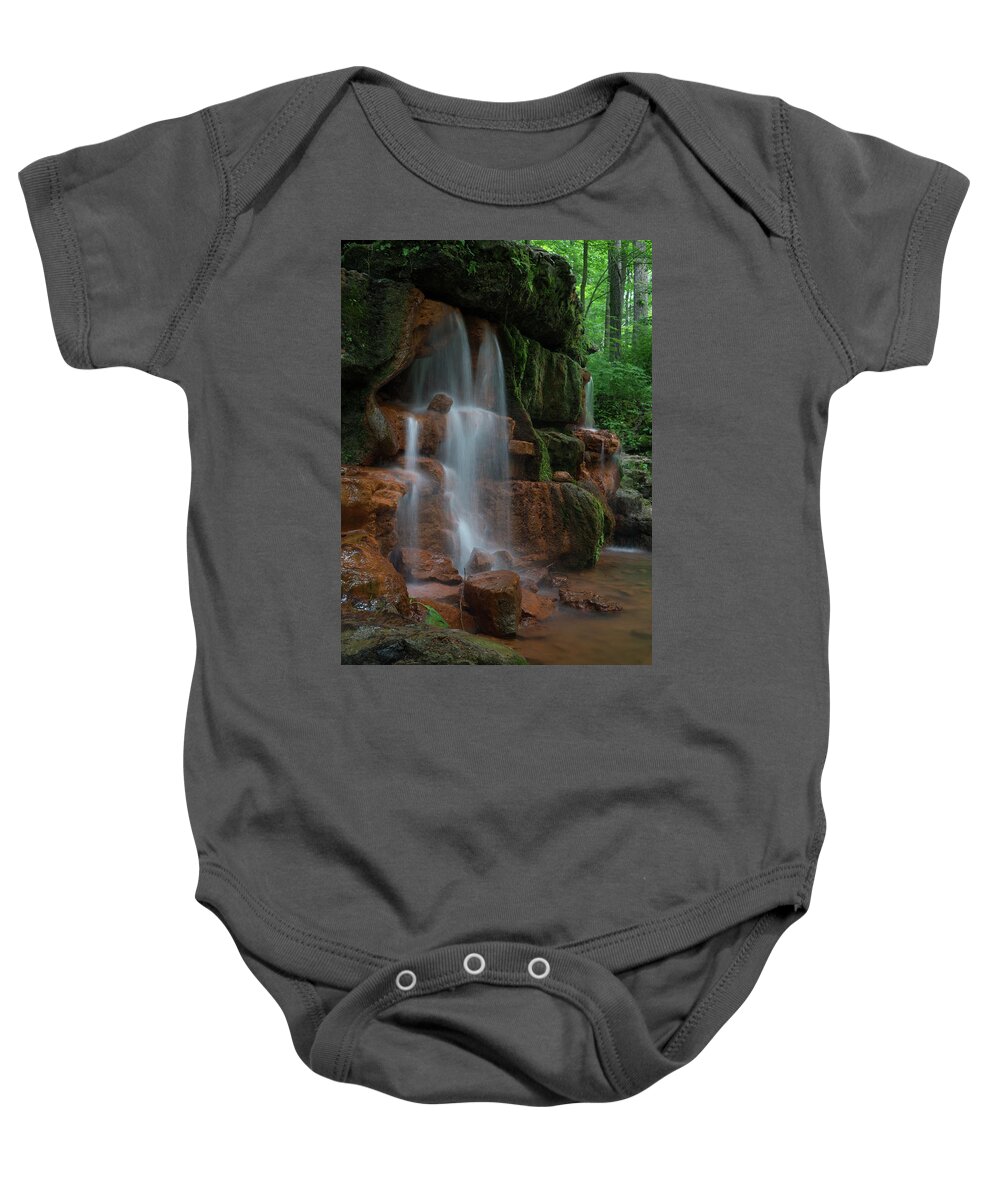 Yellow Springs Baby Onesie featuring the photograph Yellow Spring by Arthur Oleary