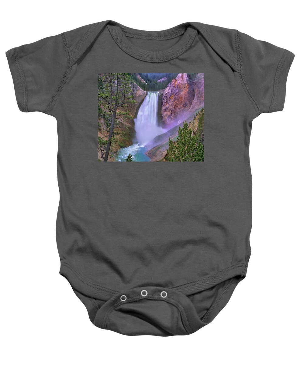 00586464 Baby Onesie featuring the photograph Yellowstone Falls, Yellowstone National Park, Wyoming by Tim Fitzharris