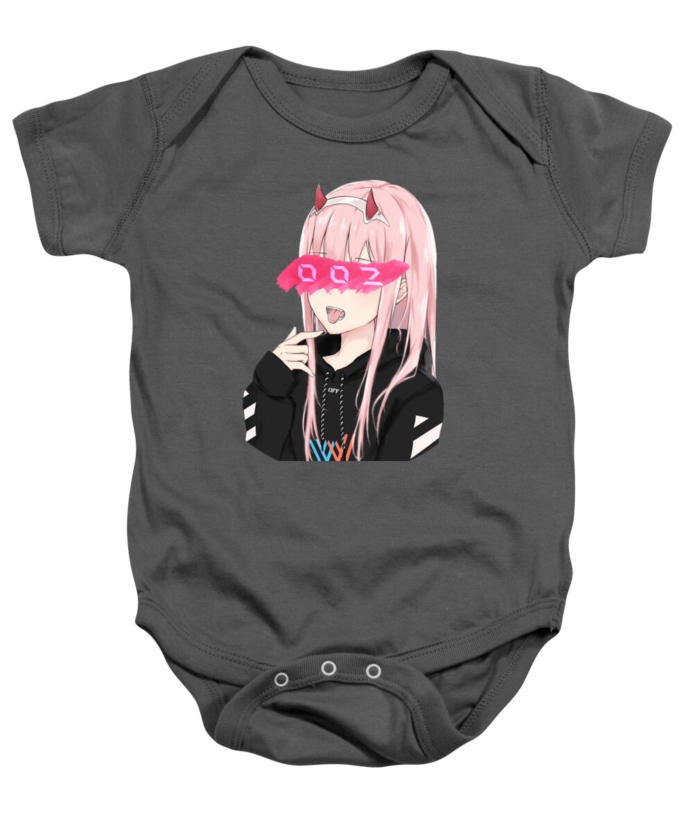 Zero Two Baby Onesie featuring the painting Zero Two by Reo Anime