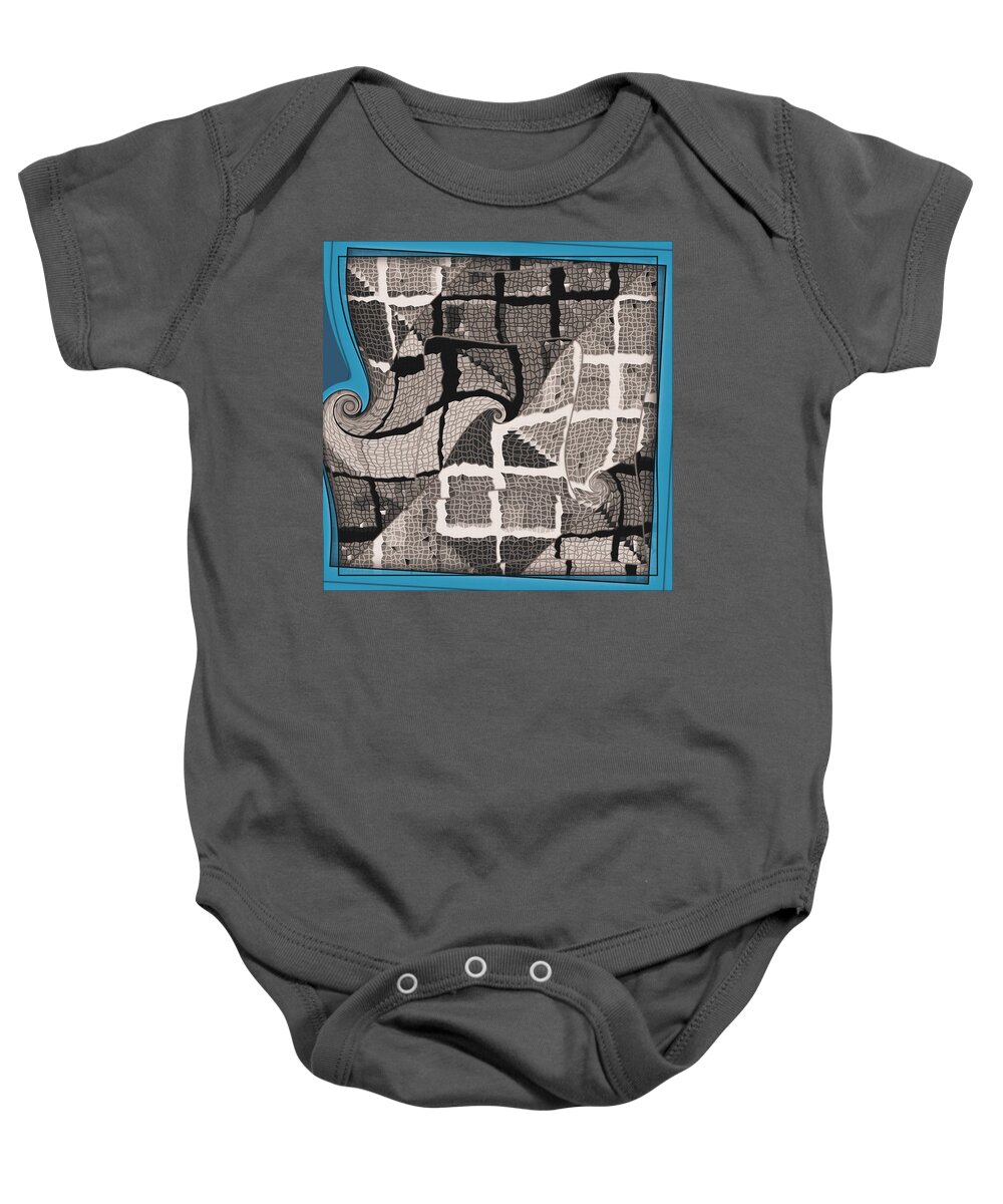 Abstract Baby Onesie featuring the digital art # 240 by Marko Sabotin