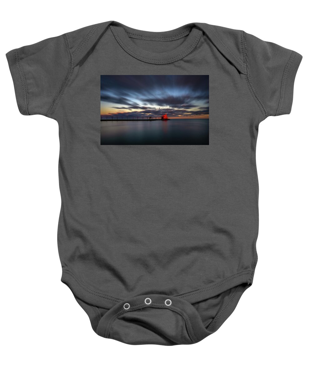 Lighthouse Baby Onesie featuring the photograph Big Red #1 by Brad Bellisle