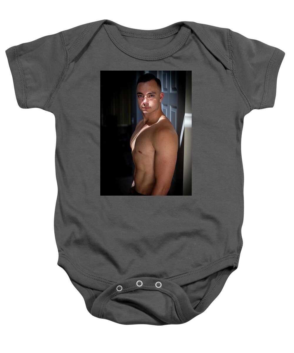 #dv8ca Baby Onesie featuring the photograph Darcy Model Vancouver, BC by Jim Whitley