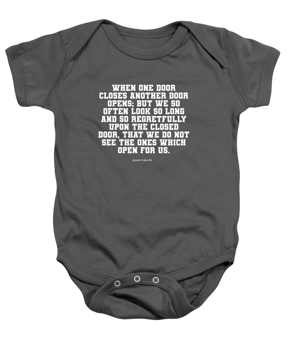 Oil On Canvas Baby Onesie featuring the digital art Inspirational - Motivational Alexander Graham Bell Quotes 2 #1 by Celestial Images