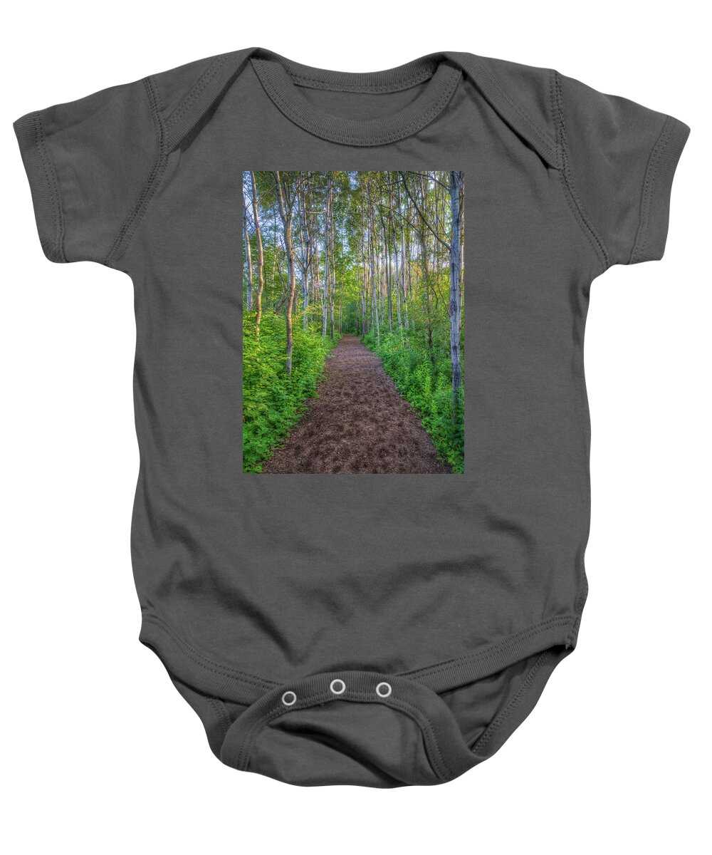 Path Baby Onesie featuring the photograph Lead the Way by Brad Bellisle