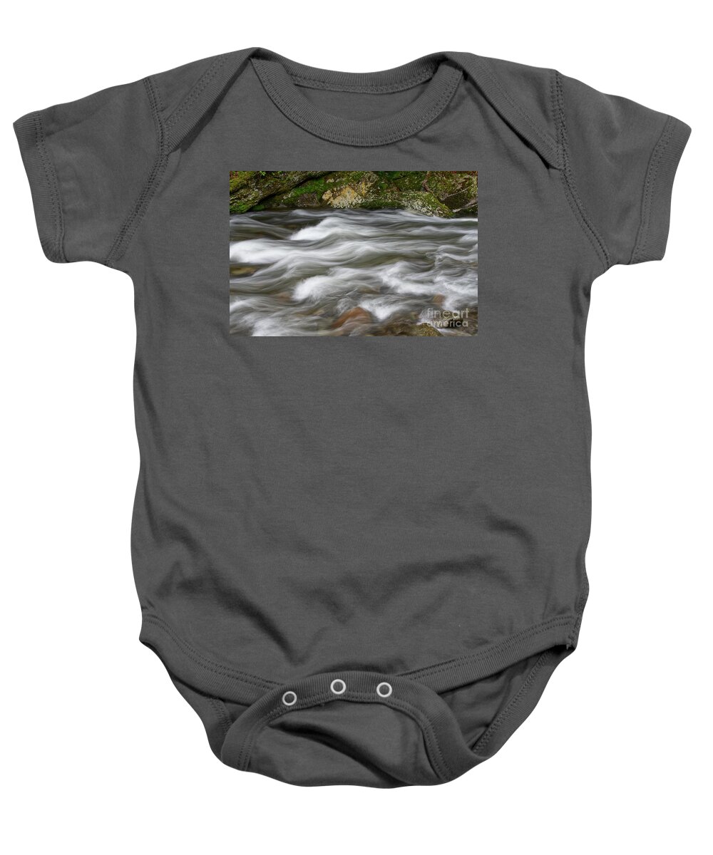 Smoky Mountains Baby Onesie featuring the photograph Little River Rapids 3 by Phil Perkins