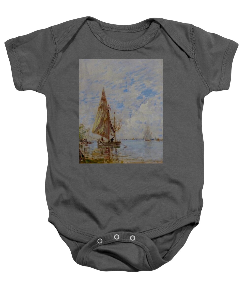 Woman Baby Onesie featuring the painting Longchamp #1 by MotionAge Designs