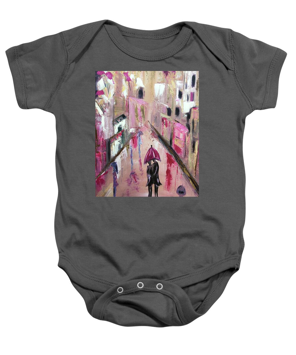 Love Baby Onesie featuring the painting Lucky in Love by Roxy Rich
