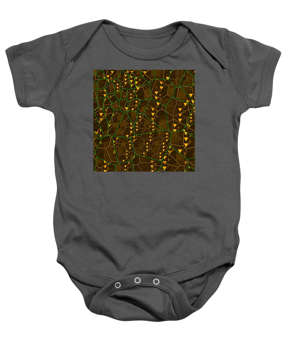 Abstract Baby Onesie featuring the digital art Pattern 11 by Marko Sabotin
