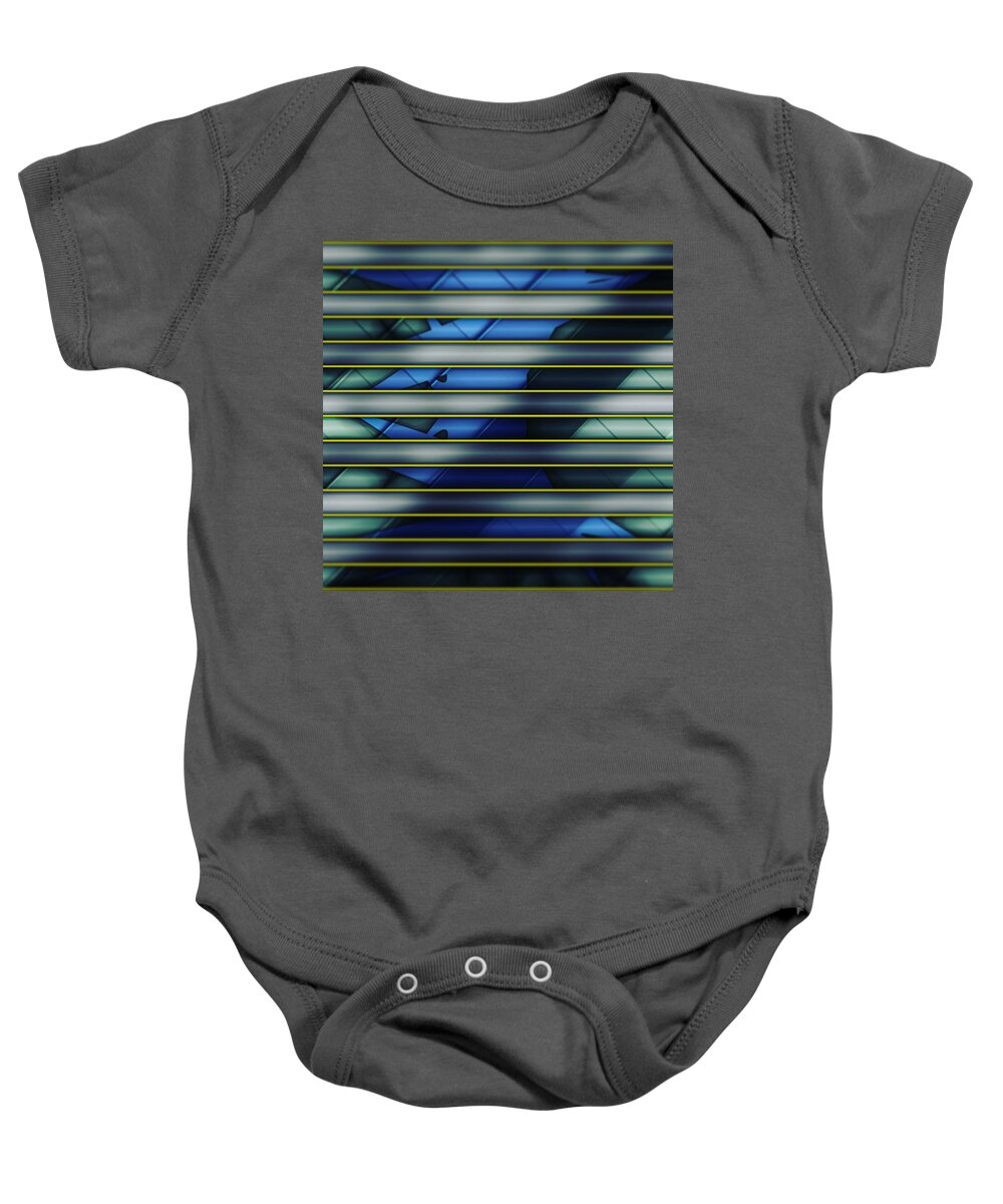 Abstract Baby Onesie featuring the digital art Pattern 19 by Marko Sabotin