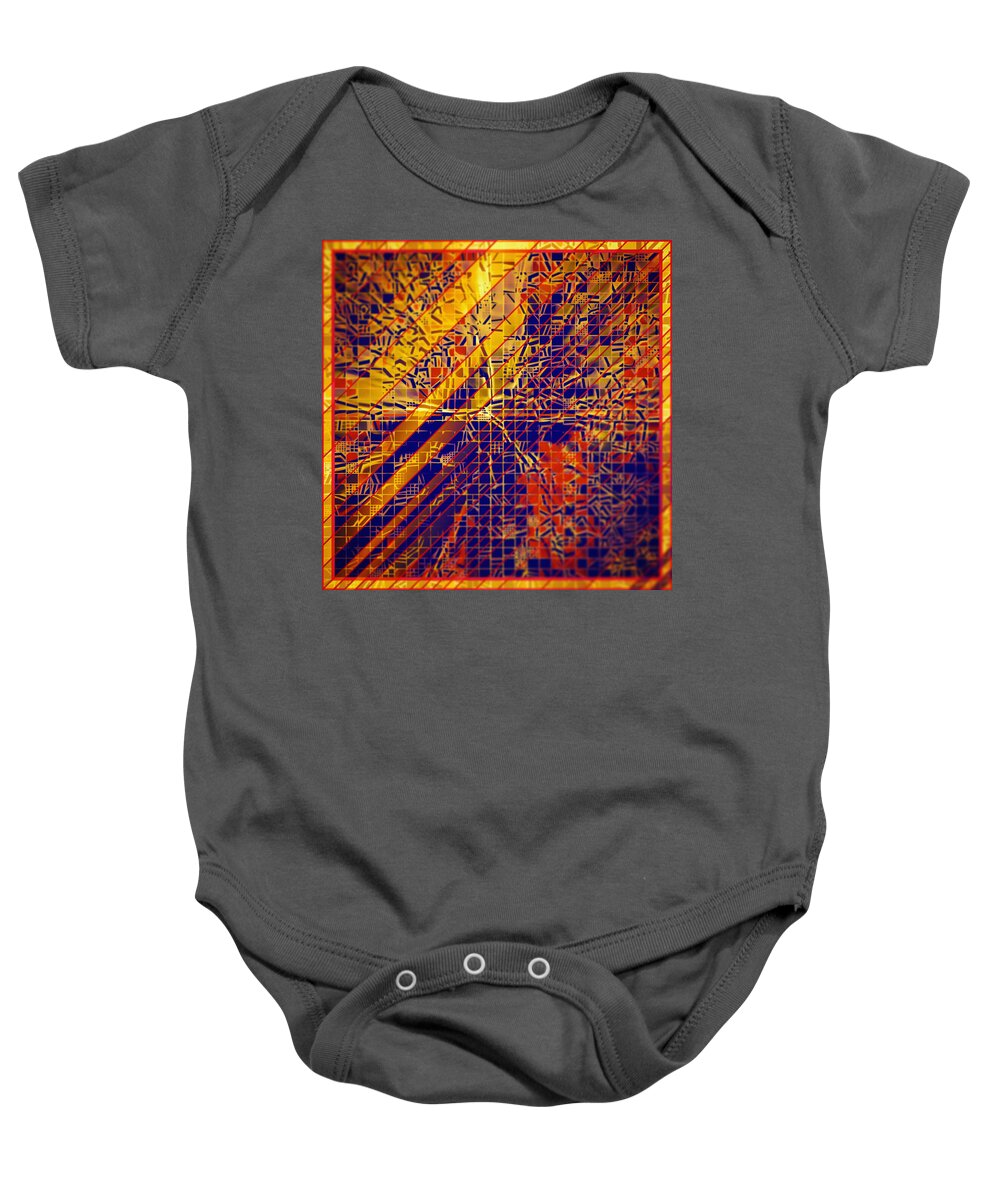 Abstract Baby Onesie featuring the digital art Pattern 36 #1 by Marko Sabotin