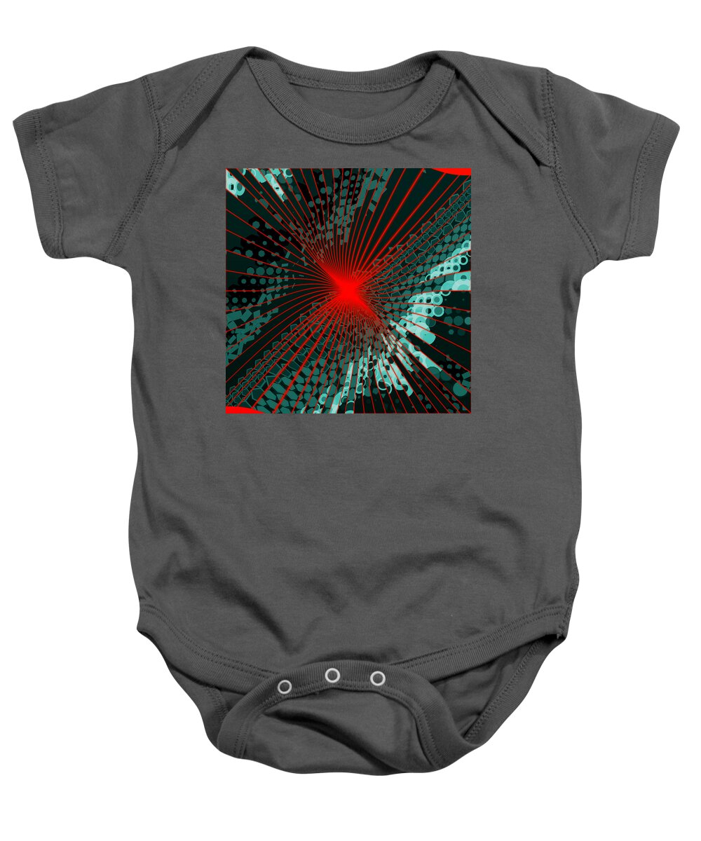 Abstract Baby Onesie featuring the digital art Pattern 43 by Marko Sabotin