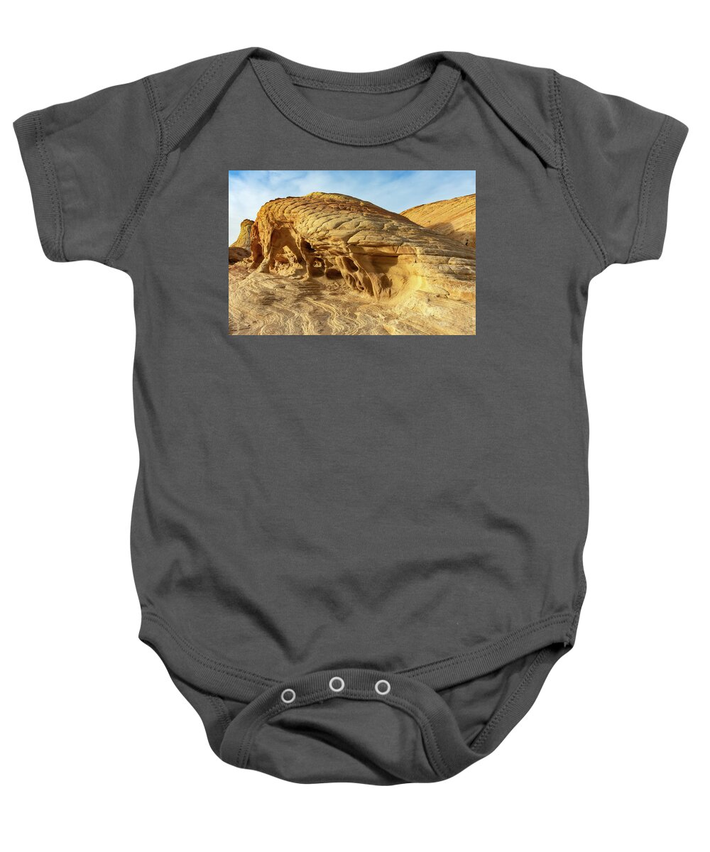 Nevada Baby Onesie featuring the photograph Rock Monster #1 by James Marvin Phelps