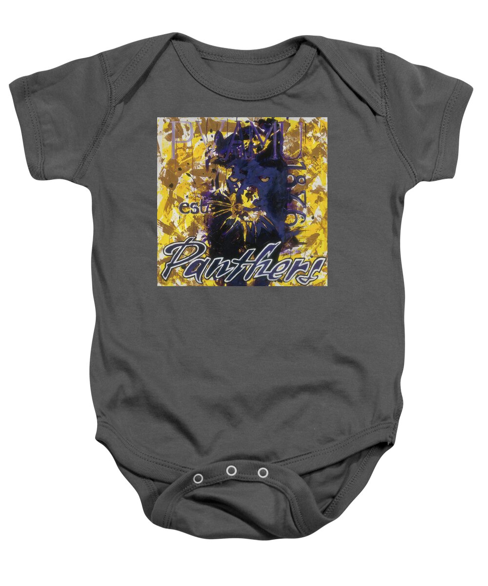 Pvamu Baby Onesie featuring the painting Something Inside So Strong HC2K19 #1 by Femme Blaicasso