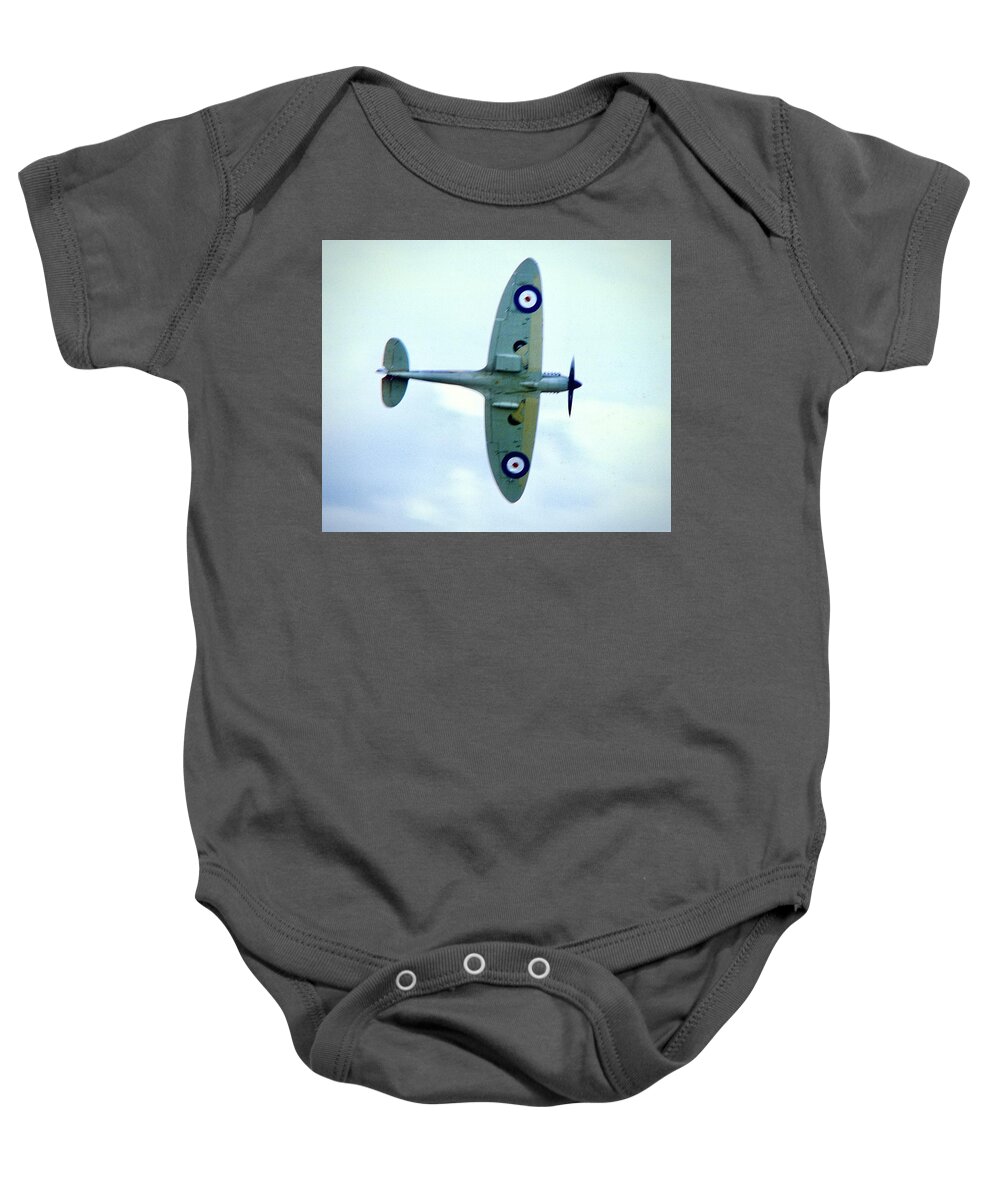 Spitfire Baby Onesie featuring the photograph Spitfire EB-Z by Gordon James