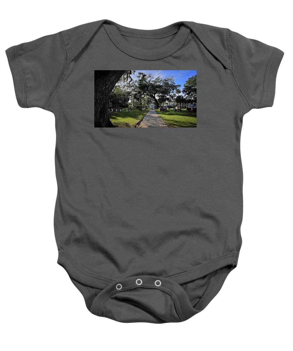 Cemetery Baby Onesie featuring the photograph St. Augustine Cemetery by George Taylor