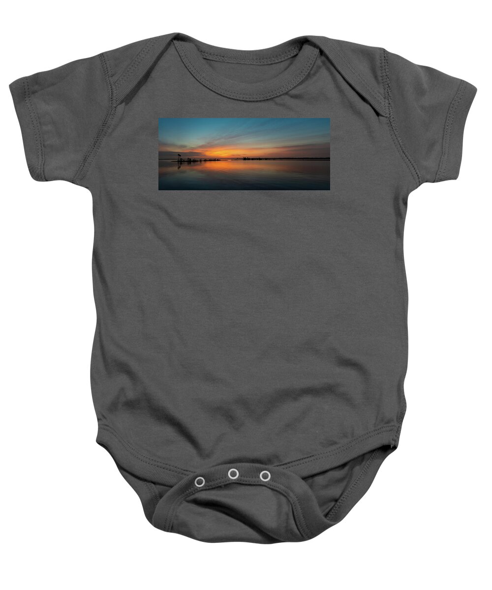 Sunrise Baby Onesie featuring the photograph St. Johns Sunrise #1 by Randall Allen