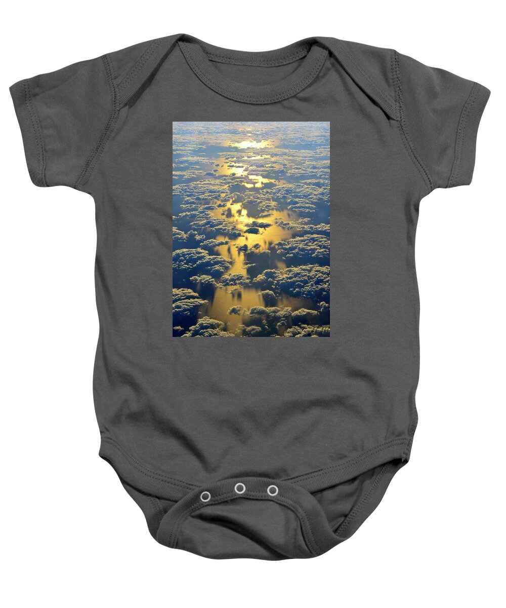 Cloud Baby Onesie featuring the photograph Sunset over the Gulf of Mexico #1 by Chris Smith