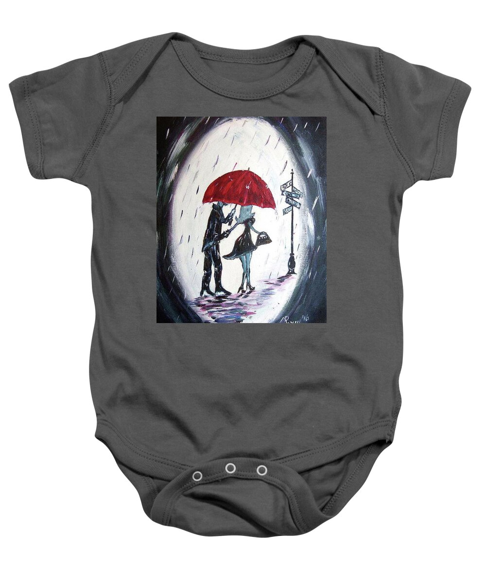 Gentleman Baby Onesie featuring the painting The Gentleman by Roxy Rich