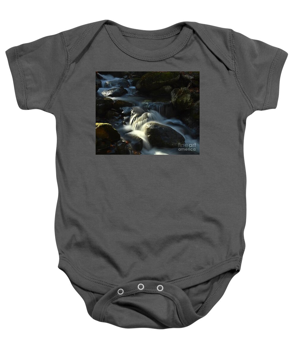 Waterfalls Baby Onesie featuring the photograph Town Line Brook #1 by Steve Brown
