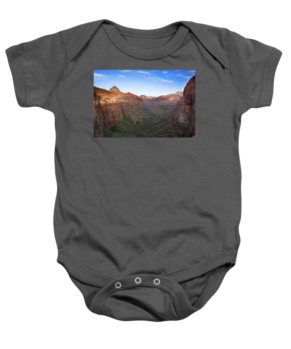 Zion Baby Onesie featuring the photograph Zion #1 by Dmdcreative Photography