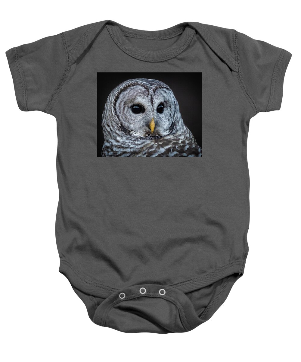 Owl Baby Onesie featuring the photograph Barred Owl #10 by Brad Bellisle