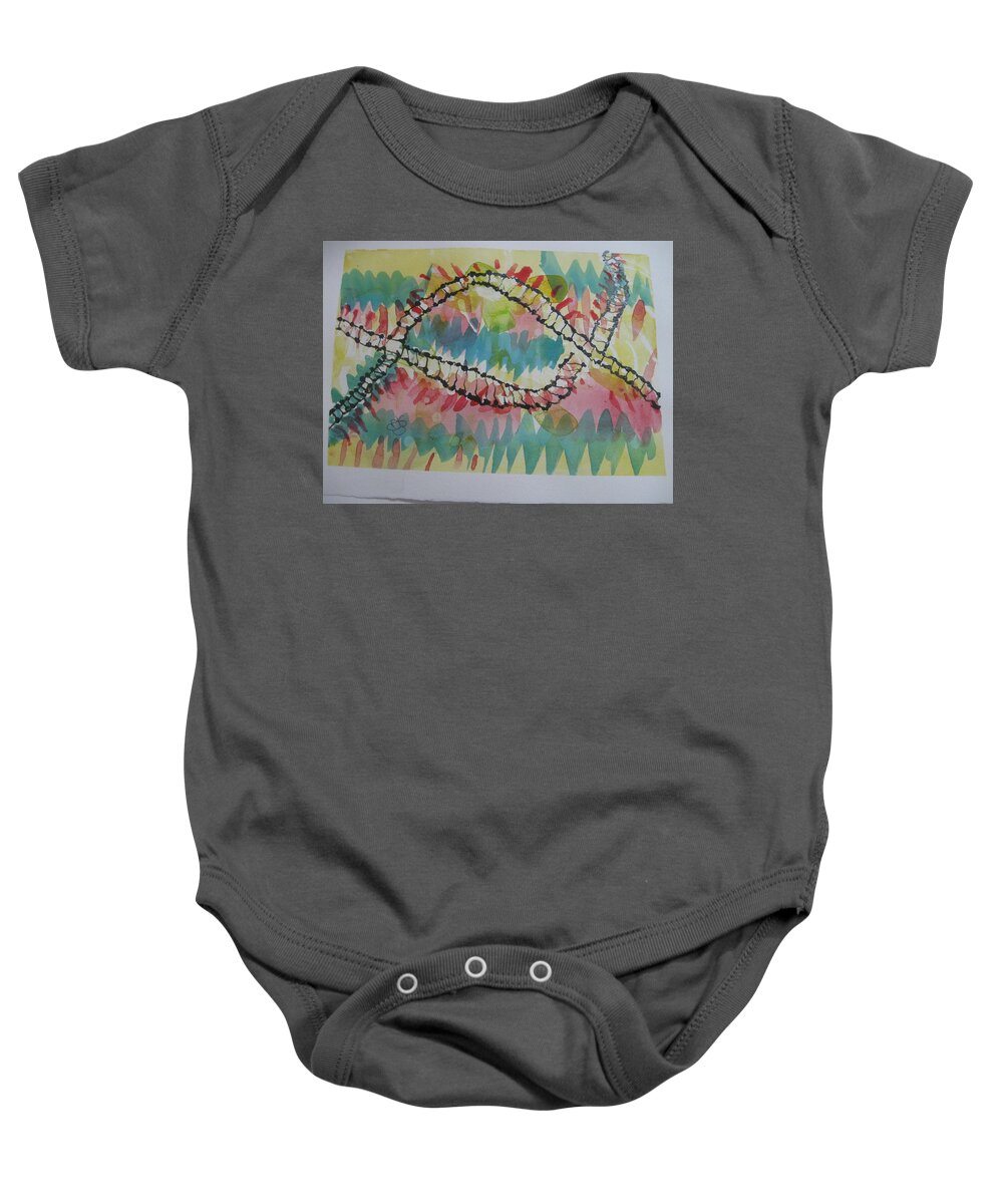  Baby Onesie featuring the drawing 102-1216 by AJ Brown