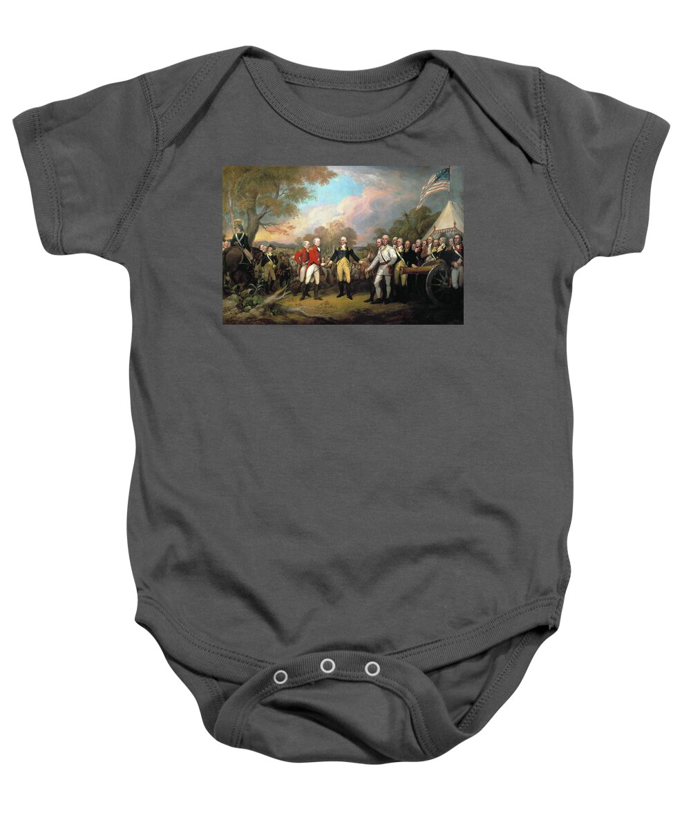 1777 Baby Onesie featuring the photograph Saratoga - Surrender, 1777 by John Trumbull
