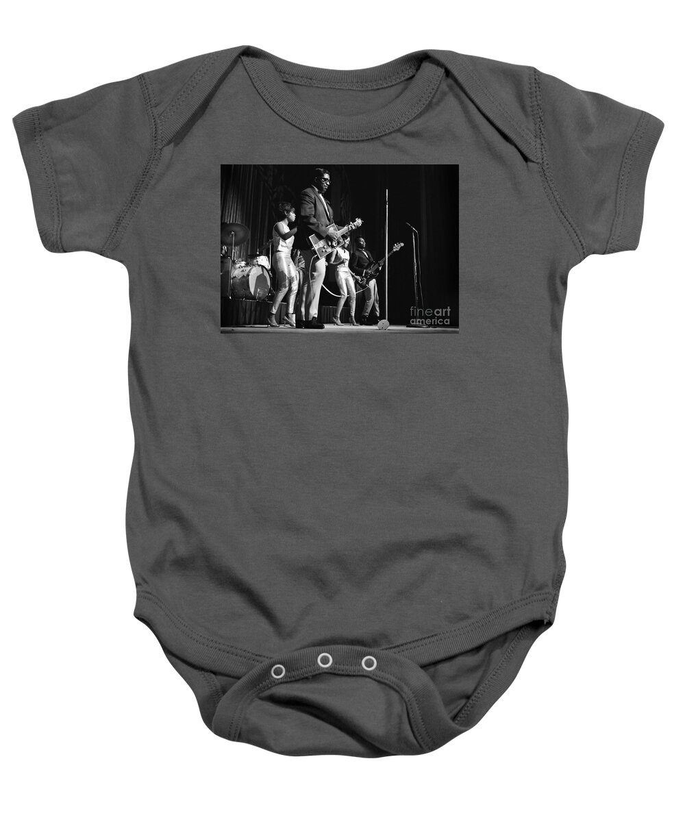 Bo Baby Onesie featuring the photograph Bo Diddley #2 by Action