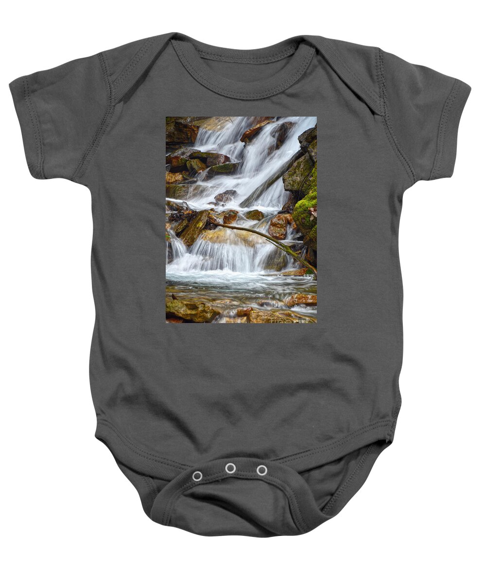 Waterfall Baby Onesie featuring the photograph Falling Water #2 by Phil Perkins