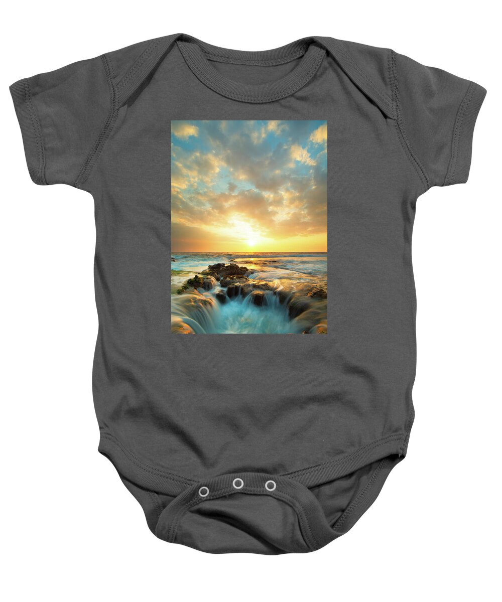 Hawaii Baby Onesie featuring the photograph Kona Sunset #2 by Patrick Campbell