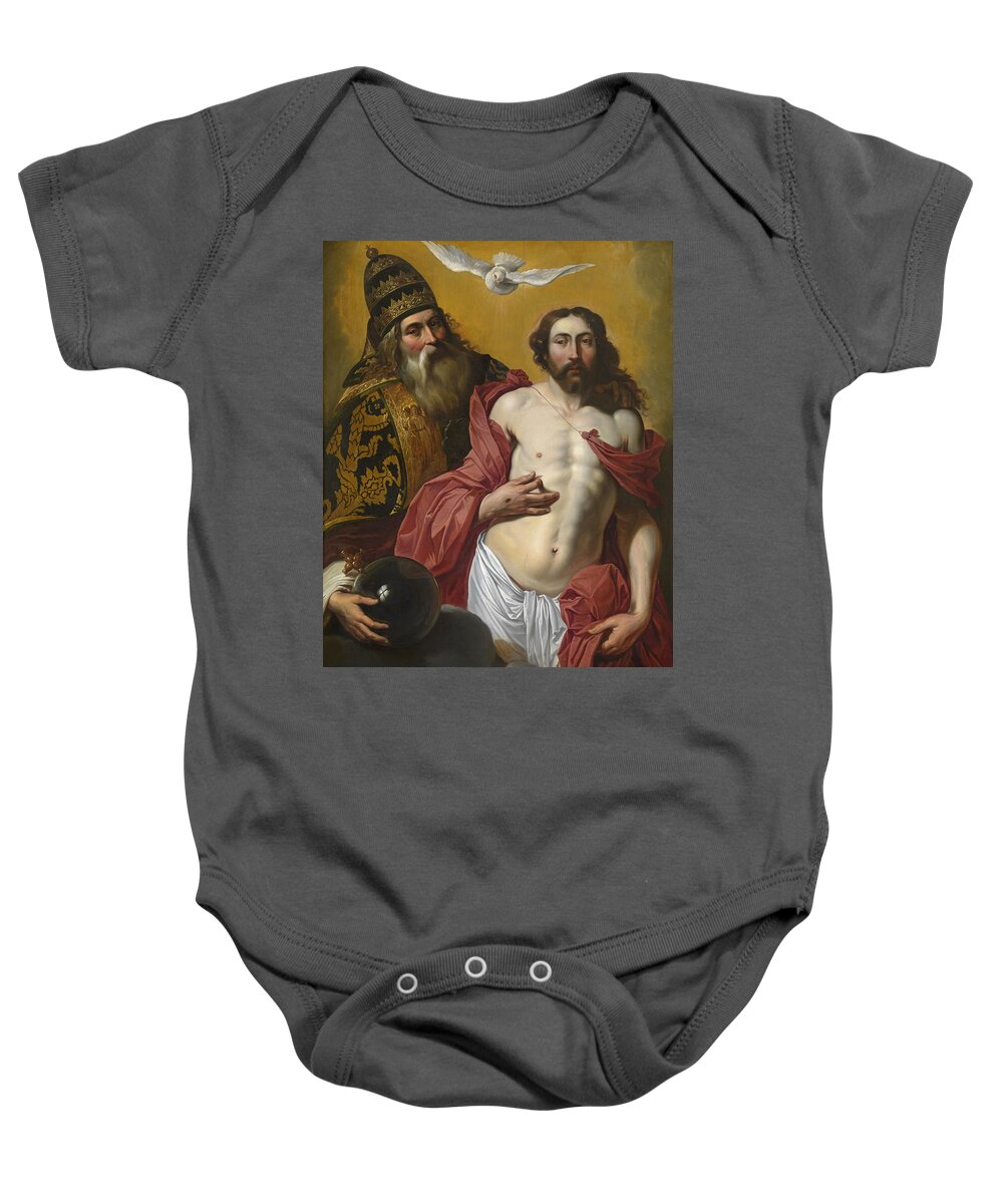 Artus Wolffort Baby Onesie featuring the painting The Holy Trinity #2 by Artus Wolffort