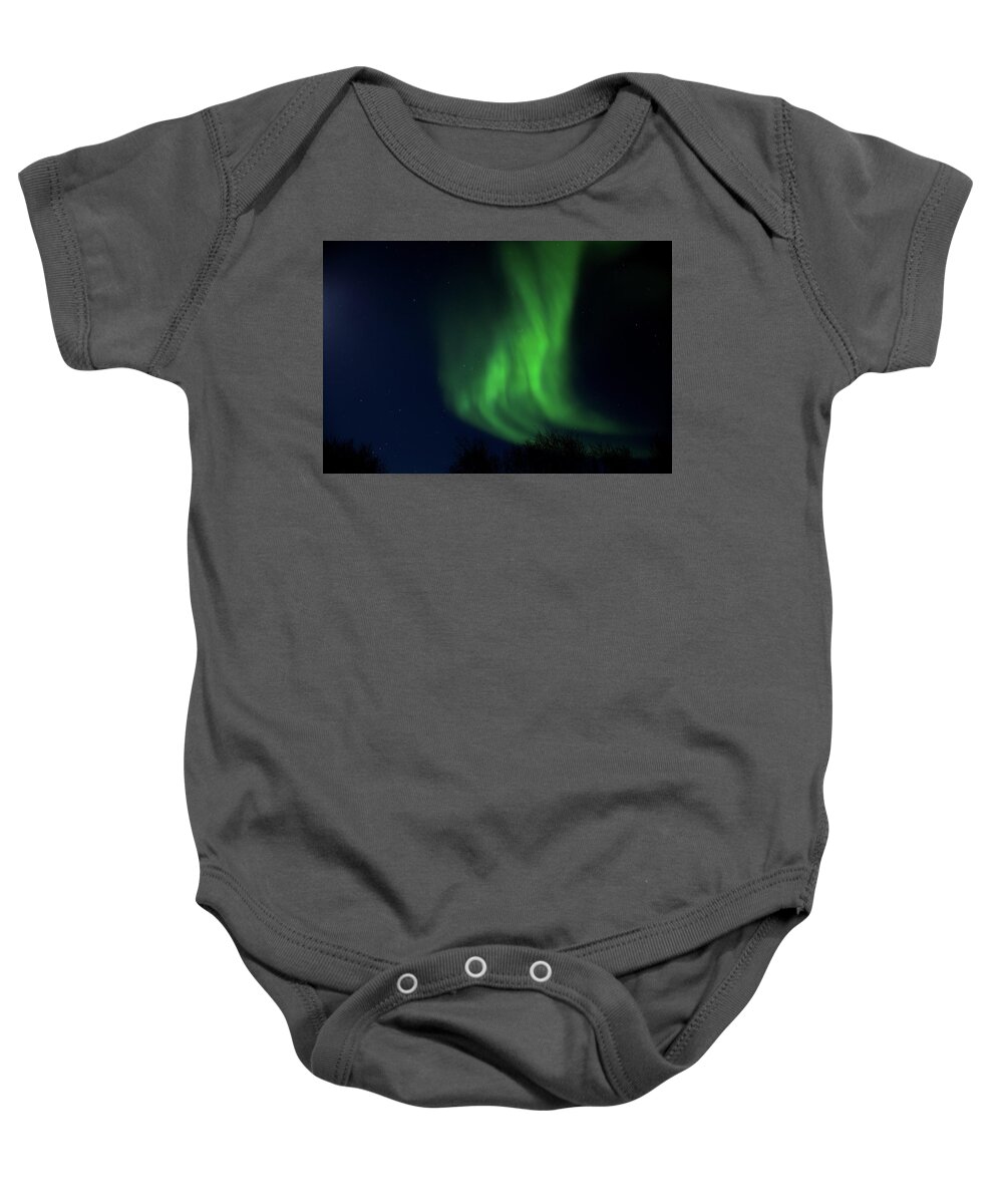 Northern Baby Onesie featuring the photograph Aurora borealis #3 by Robert Grac