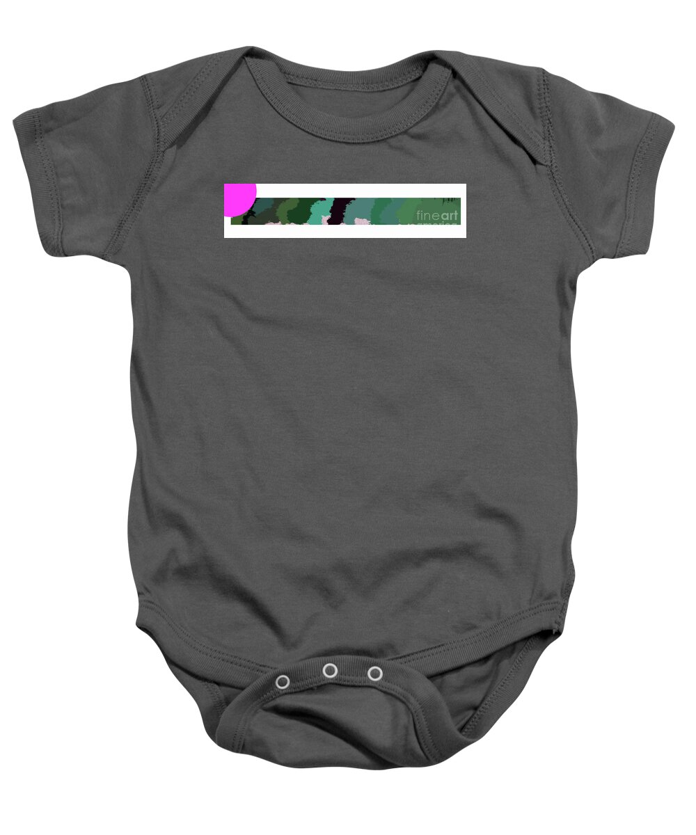 Walter Paul Bebirian: The Bebirian Art Collection Baby Onesie featuring the digital art 4-25-2011gabc by Walter Paul Bebirian