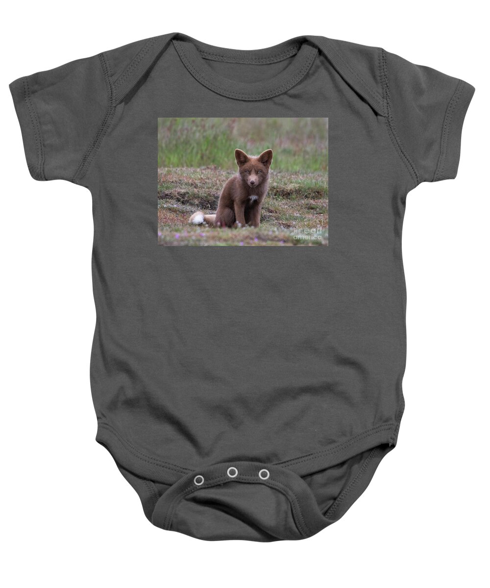 Fox Baby Onesie featuring the photograph Fox Kit #4 by Patrick Nowotny
