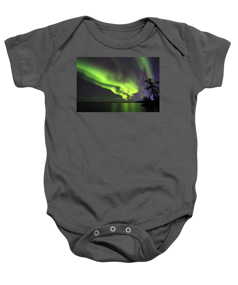 Northern Lights Baby Onesie featuring the photograph Northern Lights #5 by Shixing Wen