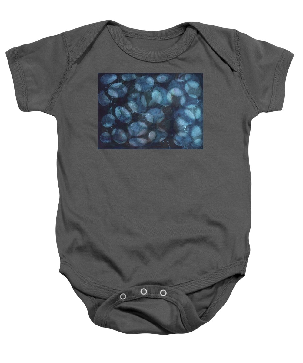  Baby Onesie featuring the painting 'Simon says, Looks like .....' by Petra Rau