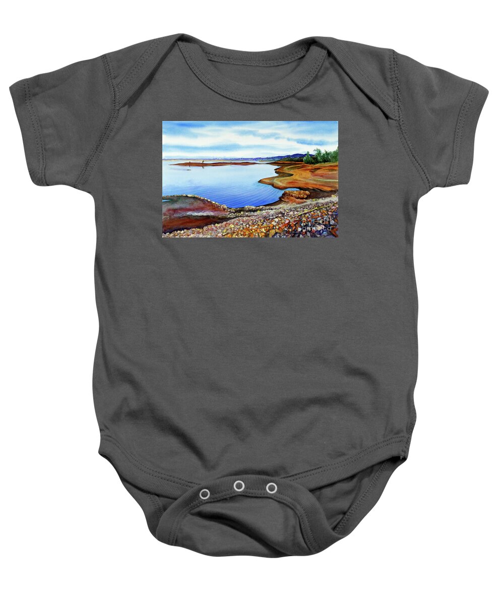 Placer Arts Baby Onesie featuring the painting #428 Near Folsom Point #428 by William Lum