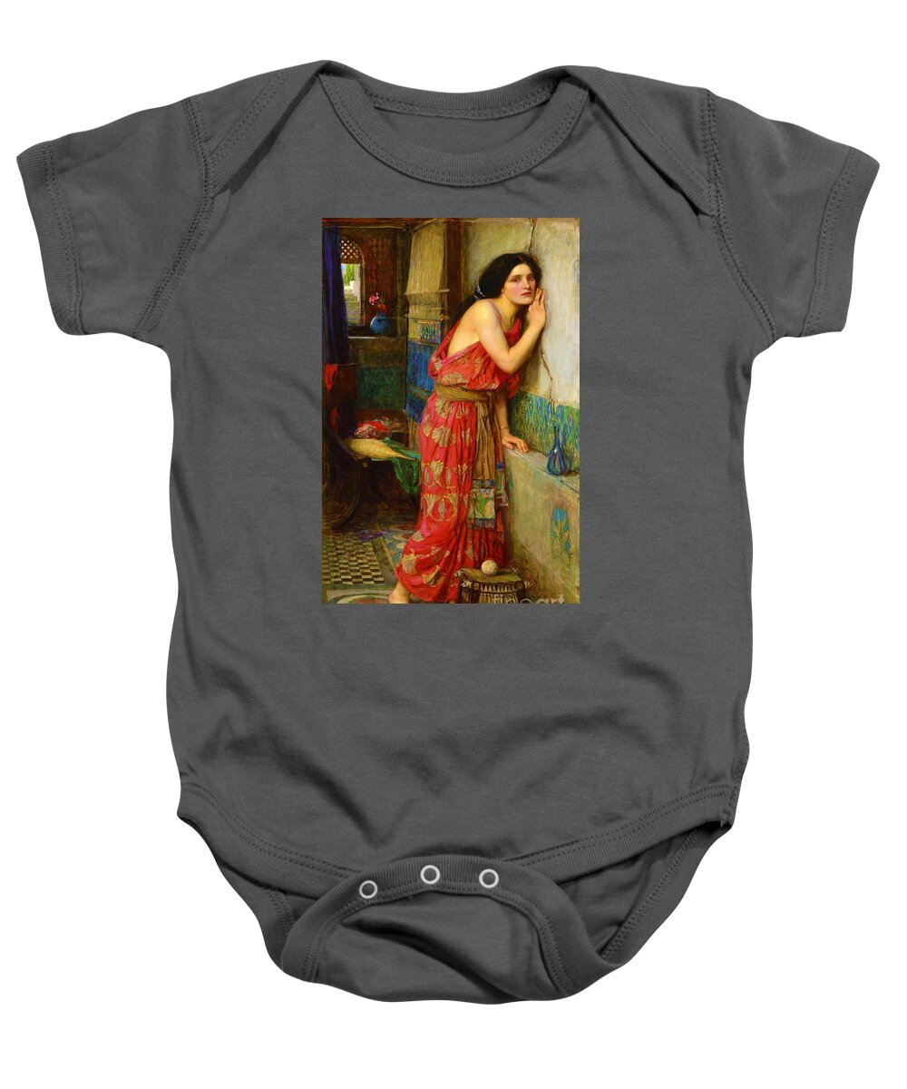 John William Waterhouse Baby Onesie featuring the painting Thisbe #5 by John William Waterhouse