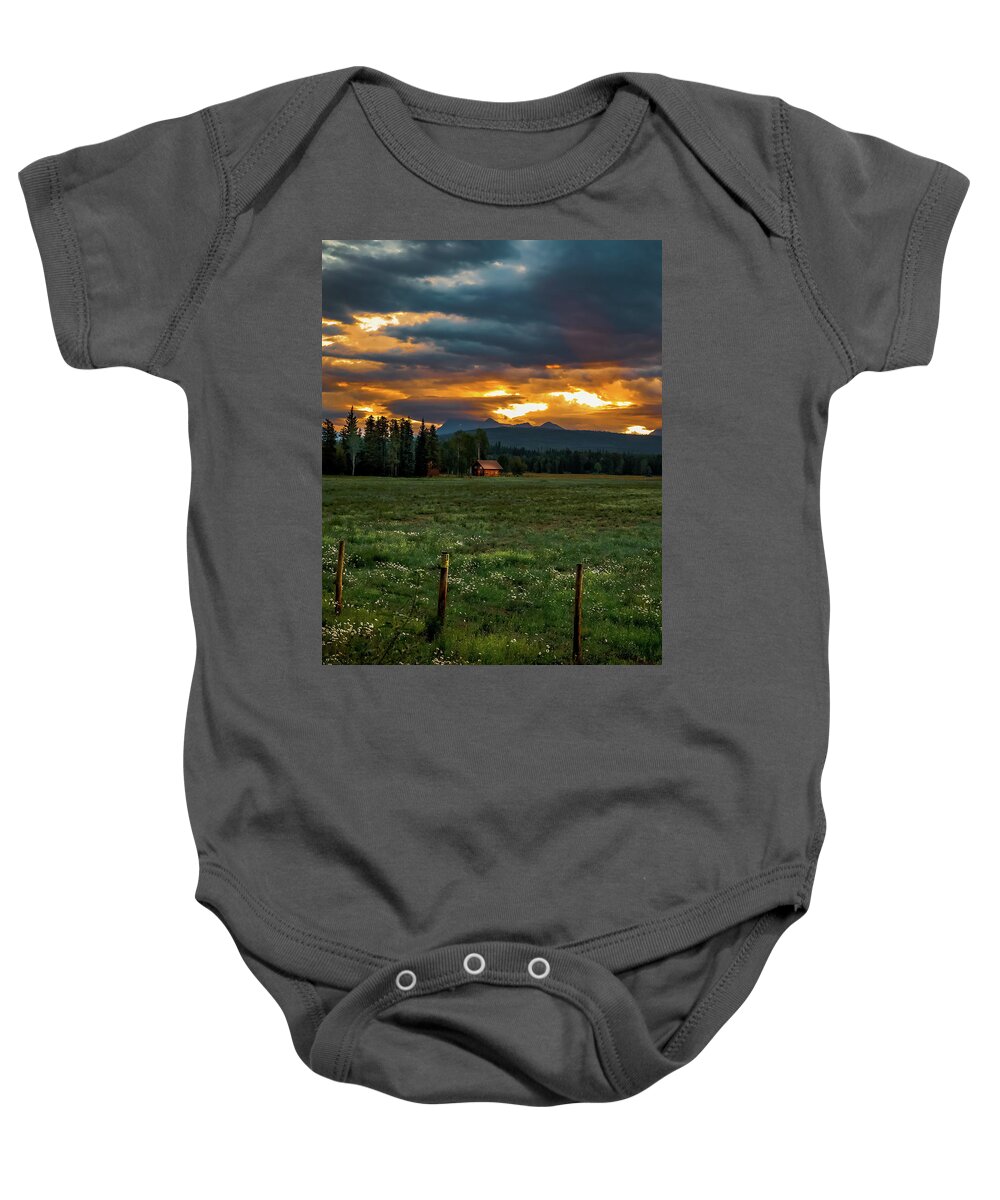 Sunrise Baby Onesie featuring the photograph Glacier National Park #6 by Brian Venghous