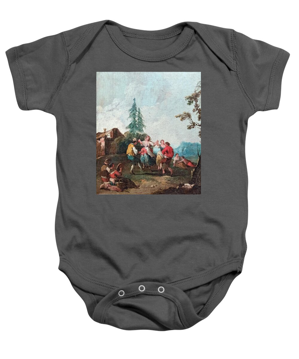 Toulouse Baby Onesie featuring the painting Bemberg Fondation Toulouse #9 by MotionAge Designs