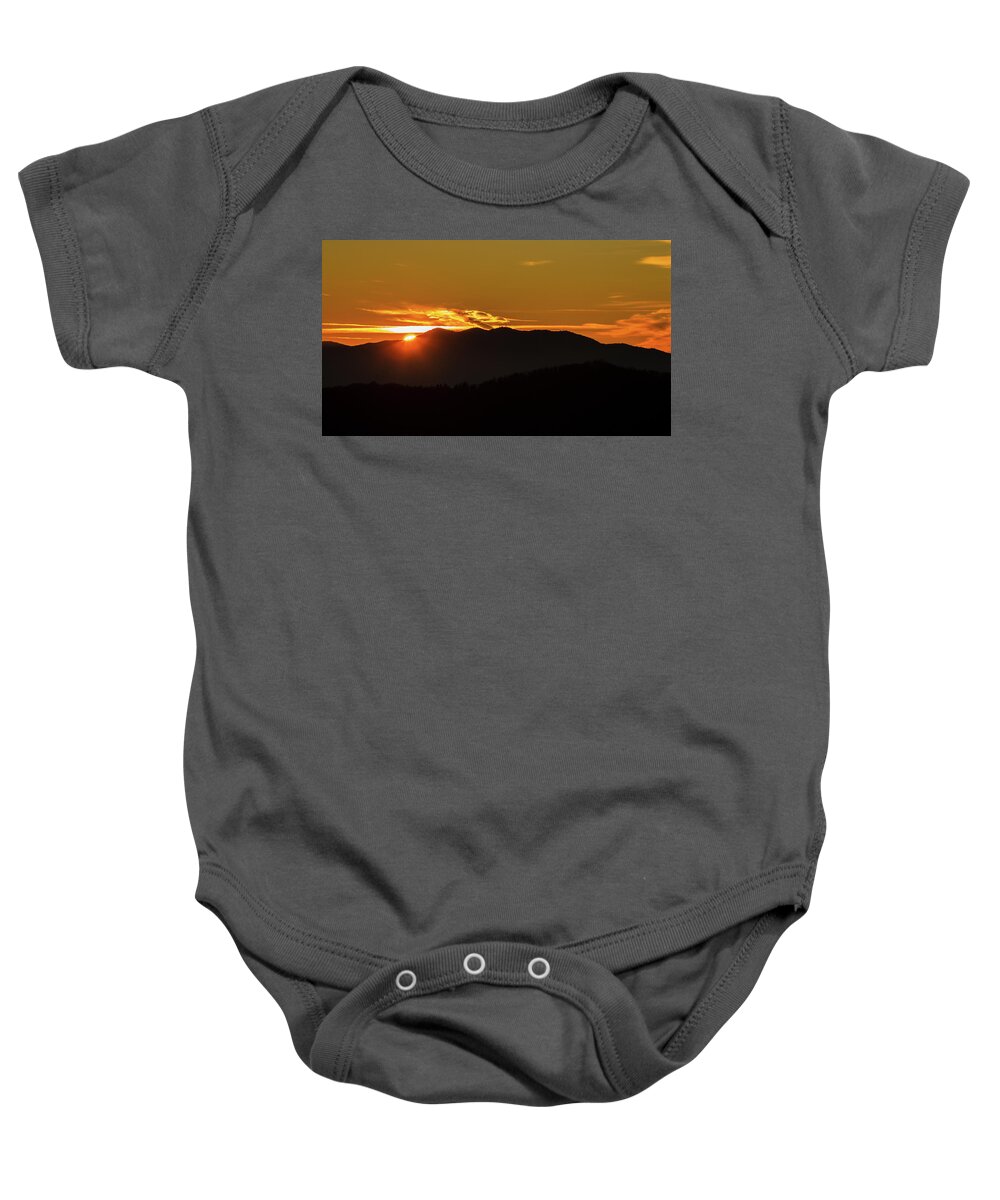 Mountains Baby Onesie featuring the photograph Mountain sunset #9 by Ian Middleton
