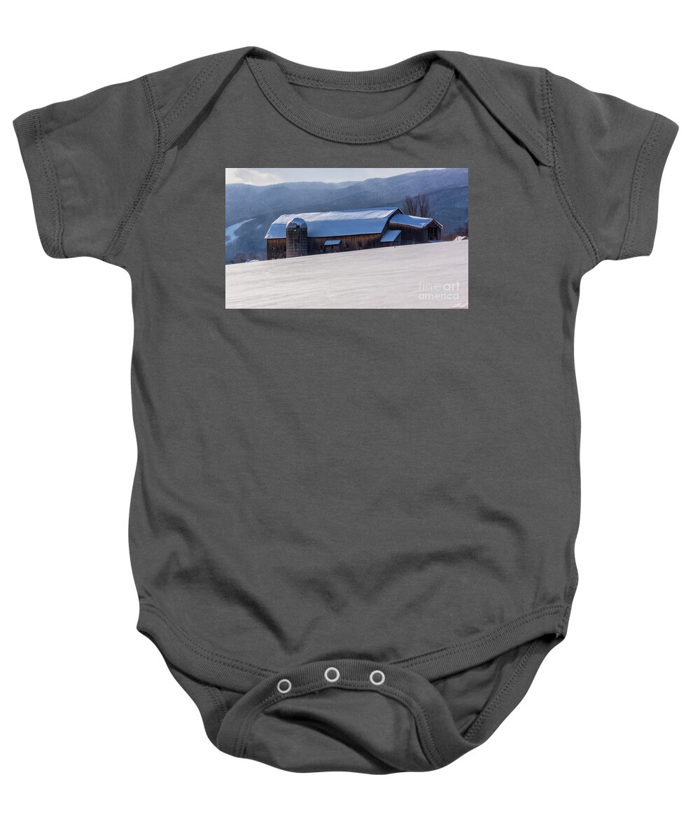 New England Baby Onesie featuring the photograph A fine day in Waitsfield Vermont by Scenic Vermont Photography