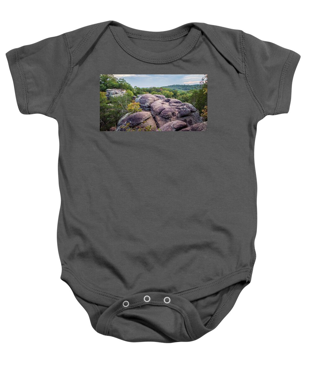 Landscape Baby Onesie featuring the photograph A Garden View by Grant Twiss