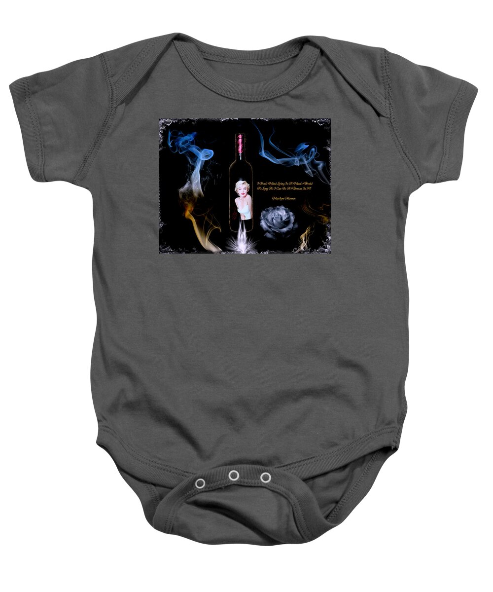 A Man's World Baby Onesie featuring the digital art A Man's World by Michael Damiani