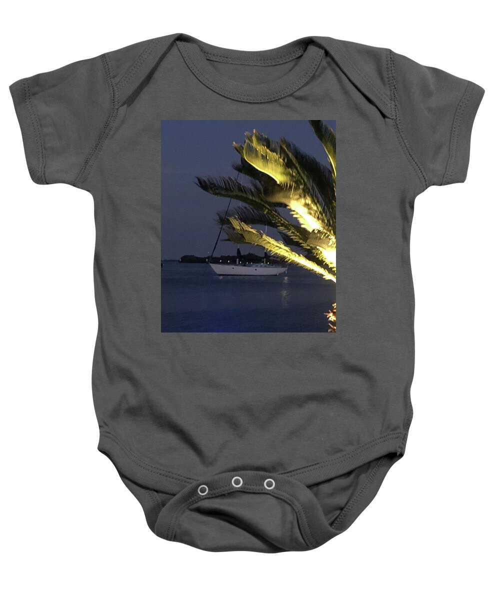 Sunset Baby Onesie featuring the photograph A Night On A Sailing Boat by Medge Jaspan