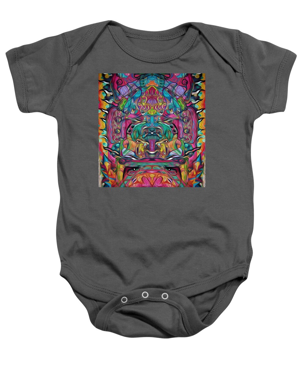 Visionary Baby Onesie featuring the digital art A Power Greater by Jeff Malderez