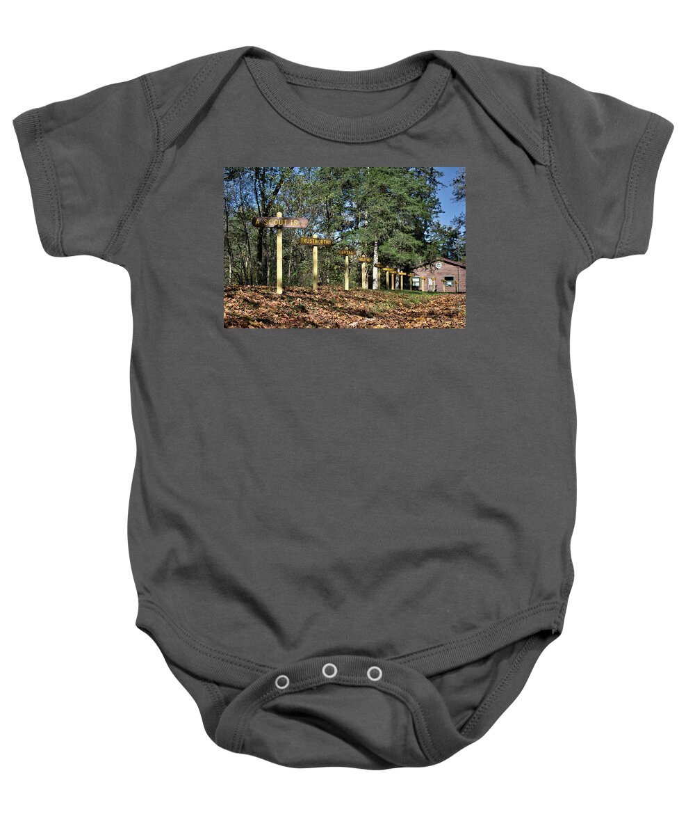 Bsa Baby Onesie featuring the photograph A Scout Is by American Landscapes